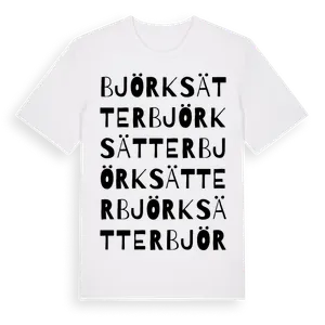 Björksätter ordlek t-shirt – ekologisk bomull t-shirt från Pinshirt