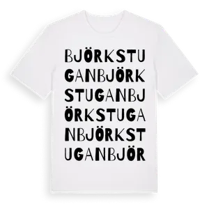 Björkstugan ordlek t-shirt – ekologisk bomull t-shirt från Pinshirt