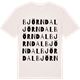 Vintage White t-shirt med Björndal ordlek t-shirt