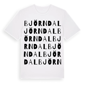 Björndal ordlek t-shirt – ekologisk bomull t-shirt från Pinshirt