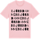 Pink Cotton t-shirt med Björndammen ordlek t-shirt