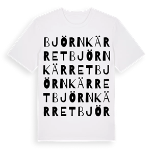 Björnkärret ordlek t-shirt – ekologisk bomull t-shirt från Pinshirt
