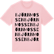 Pink Cotton t-shirt med Björnmossen ordlek t-shirt