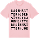 Pink Cotton t-shirt med Björnsätter ordlek t-shirt