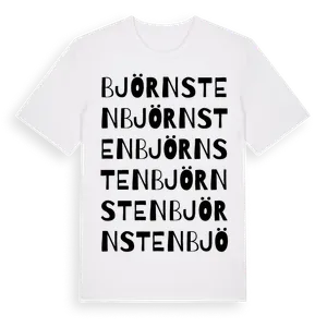 Björnsten ordlek t-shirt – ekologisk bomull t-shirt från Pinshirt
