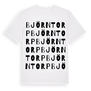 Björntorp ordlek t-shirt – ekologisk bomull t-shirt från Pinshirt