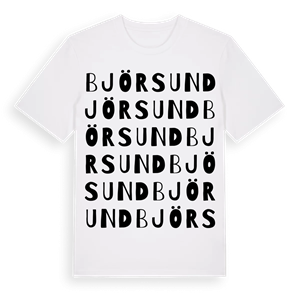 Björsund ordlek t-shirt – ekologisk bomull t-shirt från Pinshirt