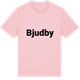 Pink Cotton t-shirt med Bjudby fetstil t-shirt