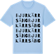 Blue Soul t-shirt med Bjurkärrsäng ordlek t-shirt