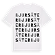 White t-shirt med Bjursäter ordlek t-shirt