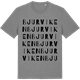 Mid Heather Gray t-shirt med Bjurviken ordlek t-shirt