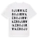White t-shirt med Bjurviken ordlek t-shirt