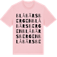 Pink Cotton t-shirt med Blåbärsbergen ordlek t-shirt