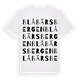 White t-shirt med Blåbärsbergen ordlek t-shirt
