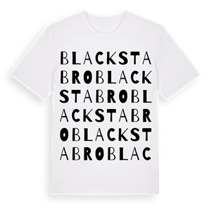 Blackstabro ordlek t-shirt – ekologisk bomull t-shirt från Pinshirt