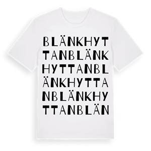 Blänkhyttan ordlek t-shirt – ekologisk bomull t-shirt från Pinshirt