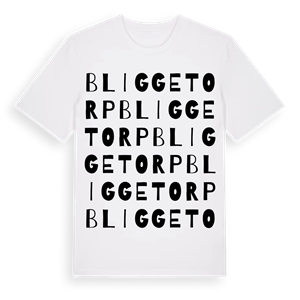 Bliggetorp ordlek t-shirt – ekologisk bomull t-shirt från Pinshirt