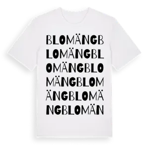 Blomäng ordlek t-shirt – ekologisk bomull t-shirt från Pinshirt