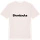 Vintage White t-shirt med Blombacka fetstil t-shirt