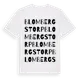 White t-shirt med Blombergstorp ordlek t-shirt