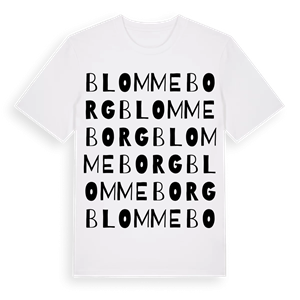 Blommeborg ordlek t-shirt – ekologisk bomull t-shirt från Pinshirt