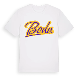 Boda baseball t-shirt – ekologisk bomull t-shirt från Pinshirt