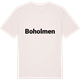 Vintage White t-shirt med Boholmen fetstil t-shirt