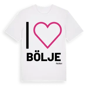 Jag älskar Bölje t-shirt stort tryck – ekologisk bomull t-shirt från Pinshirt