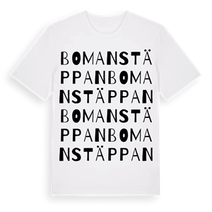 Bomanstäppan ordlek t-shirt – ekologisk bomull t-shirt från Pinshirt