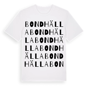 Bondhälla ordlek t-shirt – ekologisk bomull t-shirt från Pinshirt