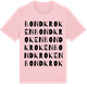 Pink Cotton t-shirt med Bondkroken ordlek t-shirt