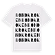 White t-shirt med Bondkroken ordlek t-shirt