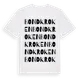 White t-shirt med Bondkroken ordlek t-shirt