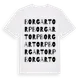 White t-shirt med Borgartorp ordlek t-shirt