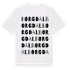 White t-shirt med Borgdal ordlek t-shirt