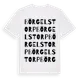 White t-shirt med Börgelstorp ordlek t-shirt