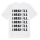 White t-shirt med Borghäll ordlek t-shirt