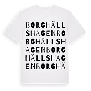 Borghällshagen ordlek t-shirt – ekologisk bomull t-shirt från Pinshirt