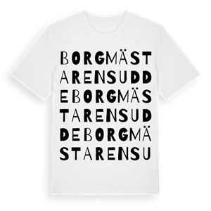 Borgmästarens udde ordlek t-shirt – ekologisk bomull t-shirt från Pinshirt
