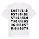 White t-shirt med Bostugan ordlek t-shirt
