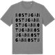 Mid Heather Gray t-shirt med Bostugan ordlek t-shirt
