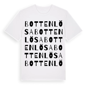 Bottenlösa ordlek t-shirt – ekologisk bomull t-shirt från Pinshirt