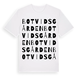 Botvidsgården ordlek t-shirt – ekologisk bomull t-shirt från Pinshirt