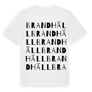 Brandhäll ordlek t-shirt – ekologisk bomull t-shirt från Pinshirt