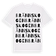White t-shirt med Brännskogen ordlek t-shirt
