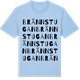 Blue Soul t-shirt med Brännstugan ordlek t-shirt