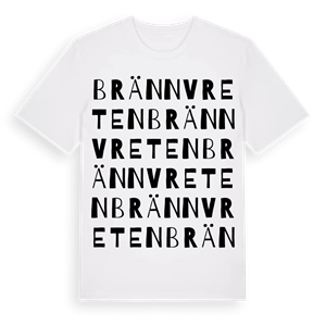 Brännvreten ordlek t-shirt – ekologisk bomull t-shirt från Pinshirt