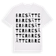 White t-shirt med Bresätter ordlek t-shirt