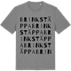 Mid Heather Gray t-shirt med Brinks täppa ordlek t-shirt