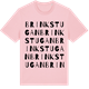 Pink Cotton t-shirt med Brinkstugan ordlek t-shirt